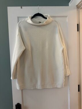 Free People Slouchy Ottoman Tunic in Ivory, Size M